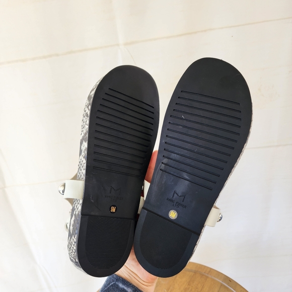 Marc Fisher Snakeskin Studded Sandals - Picture 9 of 11